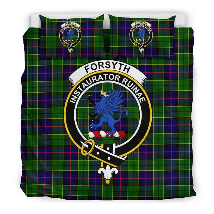 Scottish Forsyth Clan Crest Tartan Bedding Set Tartan Plaid 3