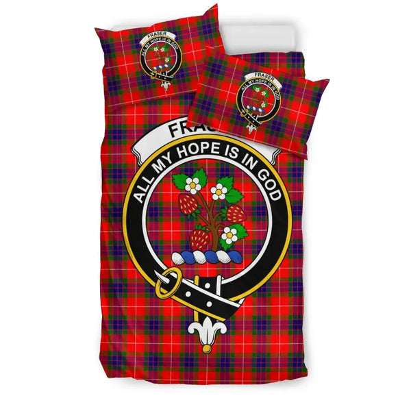Scottish Fraser (of Lovat) Clan Crest Tartan Bedding Set Tartan Plaid 1