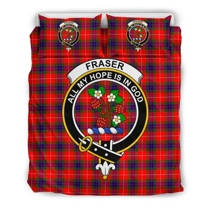 Scottish Fraser (of Lovat) Clan Crest Tartan Bedding Set Tartan Plaid 2