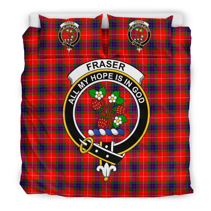 Scottish Fraser (of Lovat) Clan Crest Tartan Bedding Set Tartan Plaid 3