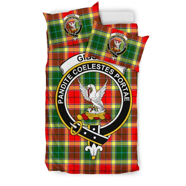 Scottish Gibson Clan Crest Tartan Bedding Set Tartan Plaid 1