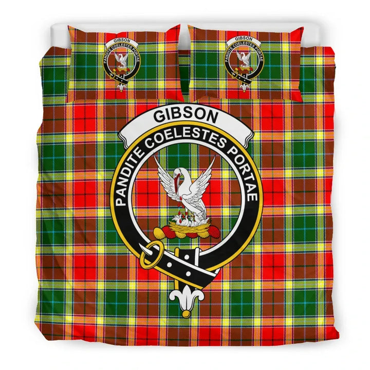 Scottish Gibson Clan Crest Tartan Bedding Set Tartan Plaid 3