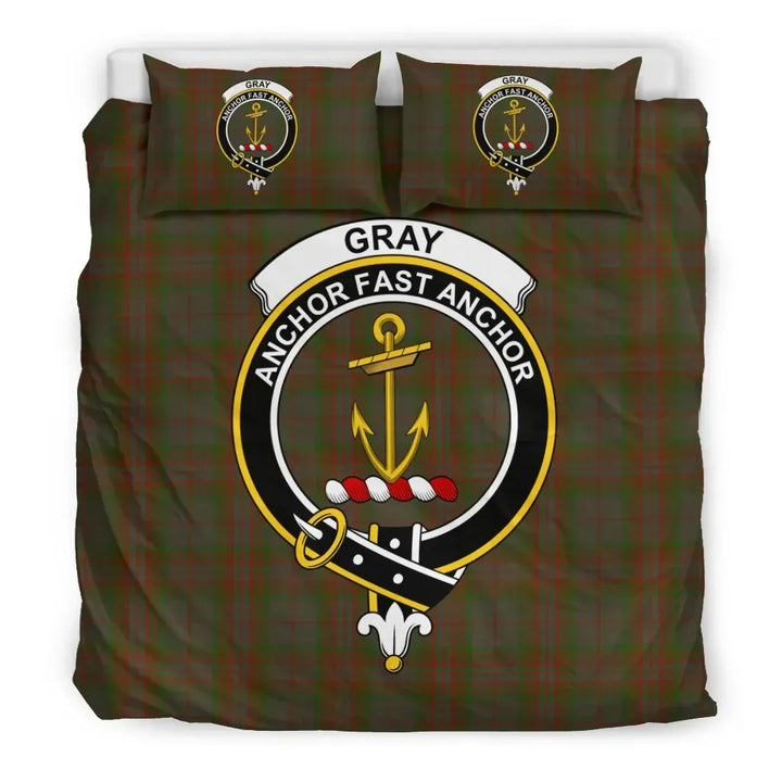 Scottish Gray Clan Crest Tartan Bedding Set Tartan Plaid 3