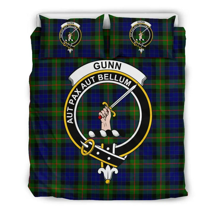 Scottish Gunn Clan Crest Tartan Bedding Set Tartan Plaid 2