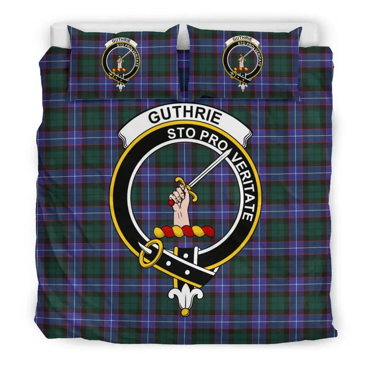 Scottish Guthrie Clan Crest Tartan Bedding Set Tartan Plaid 3