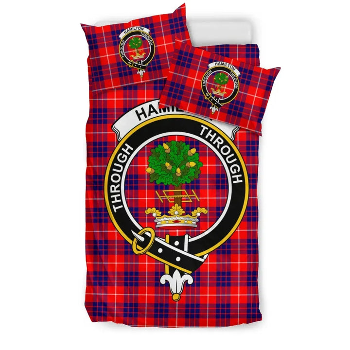 Scottish Hamilton Clan Crest Tartan Bedding Set Tartan Plaid 1