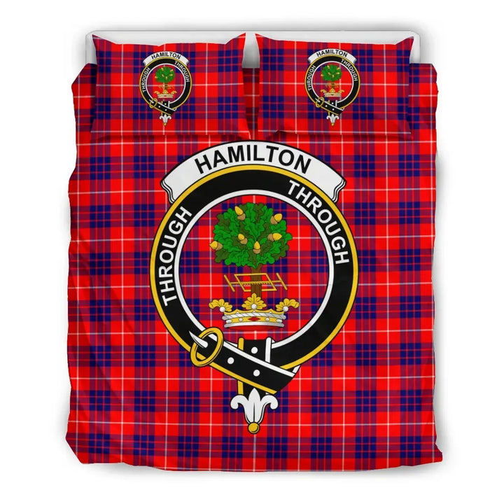 Scottish Hamilton Clan Crest Tartan Bedding Set Tartan Plaid 2