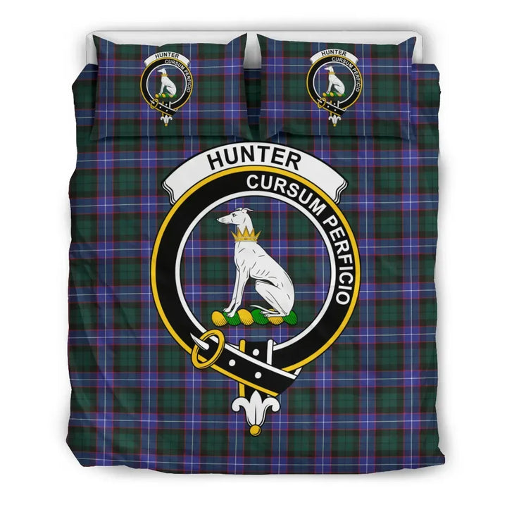 Scottish Hunter Clan Crest Tartan Bedding Set Tartan Plaid 2