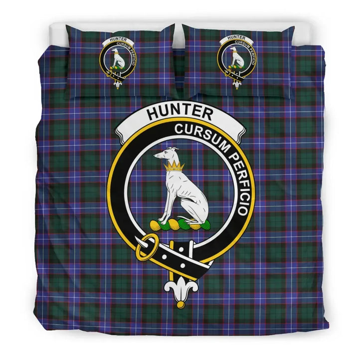 Scottish Hunter Clan Crest Tartan Bedding Set Tartan Plaid 3