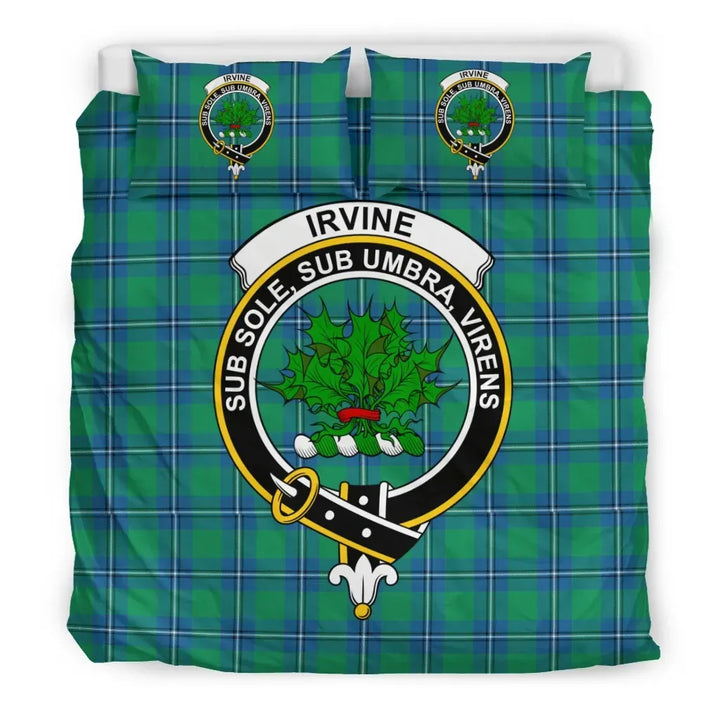 Scottish Irvine Clan Crest Tartan Bedding Set Tartan Plaid 3