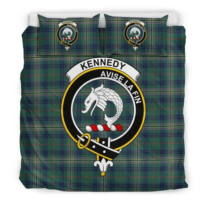 Scottish Kennedy Clan Crest Tartan Bedding Set Tartan Plaid 3
