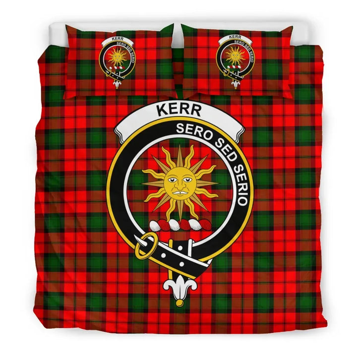 Scottish Kerr Clan Crest Tartan Bedding Set Tartan Plaid 3