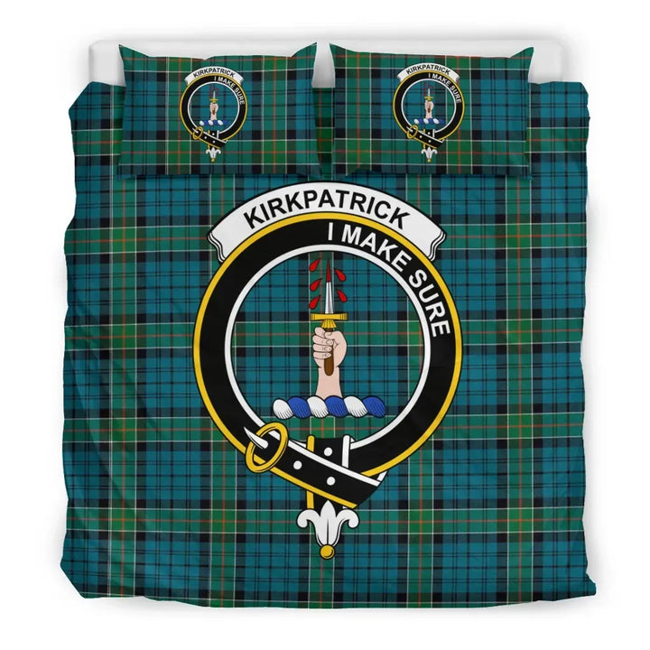 Scottish Kirkpatrick Clan Crest Tartan Bedding Set Tartan Plaid 3