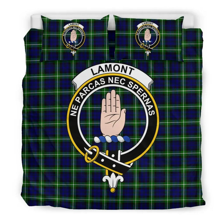 Scottish Lamont Clan Crest Tartan Bedding Set Tartan Plaid 3