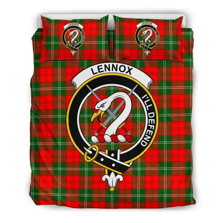 Scottish Lennox Clan Crest Tartan Bedding Set Tartan Plaid 2