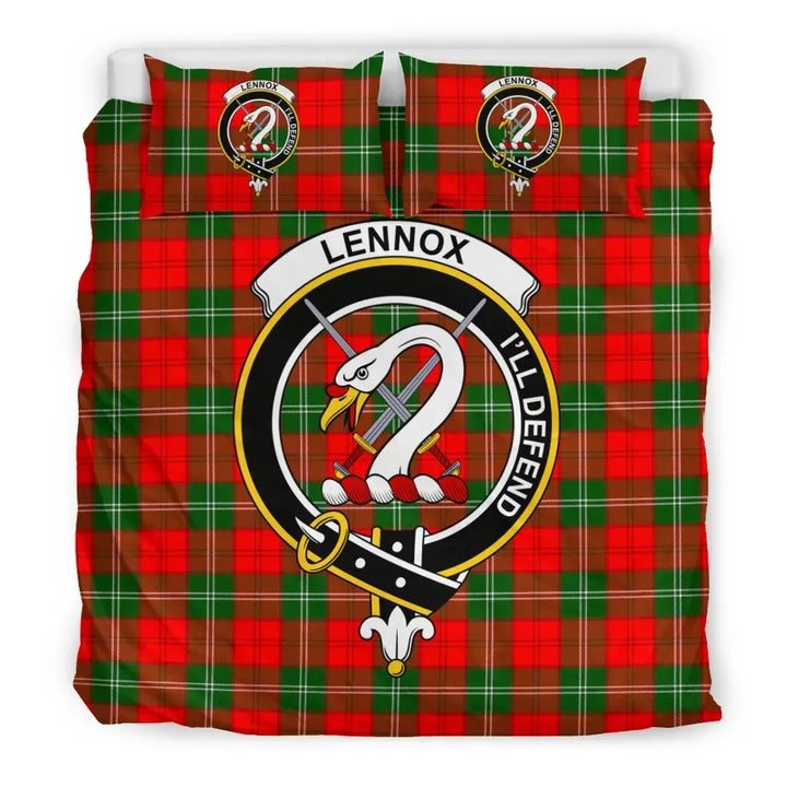 Scottish Lennox Clan Crest Tartan Bedding Set Tartan Plaid 3