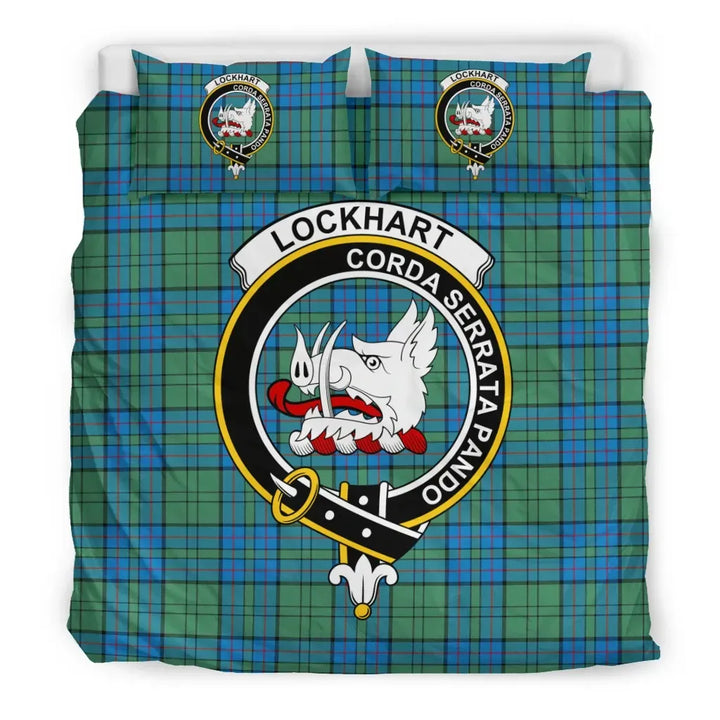Scottish Lockhart Clan Crest Tartan Bedding Set Tartan Plaid 3