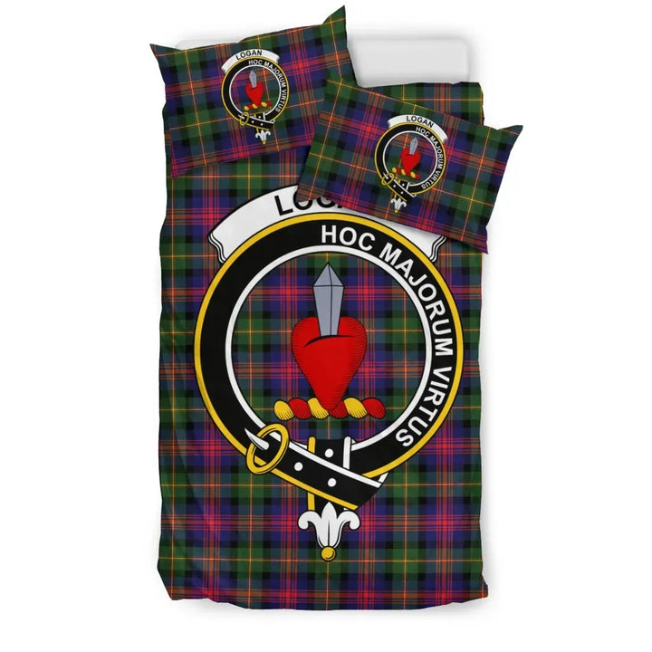 Scottish Logan Clan Crest Tartan Bedding Set Tartan Plaid 1