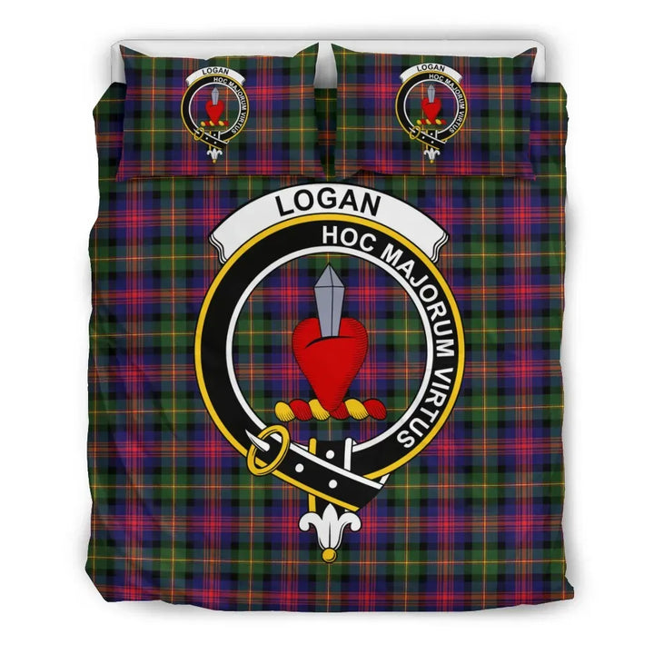 Scottish Logan Clan Crest Tartan Bedding Set Tartan Plaid 2