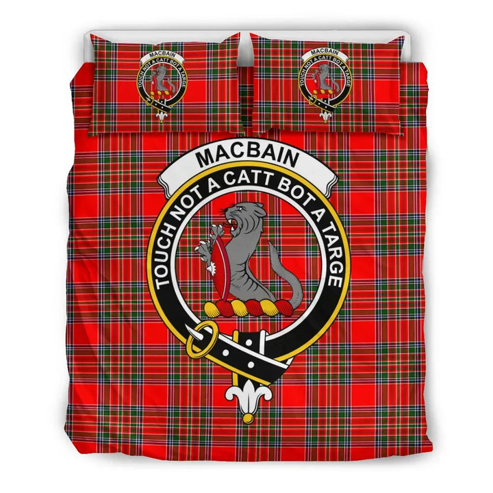 Scottish MacBain Clan Crest Tartan Bedding Set Tartan Plaid 2