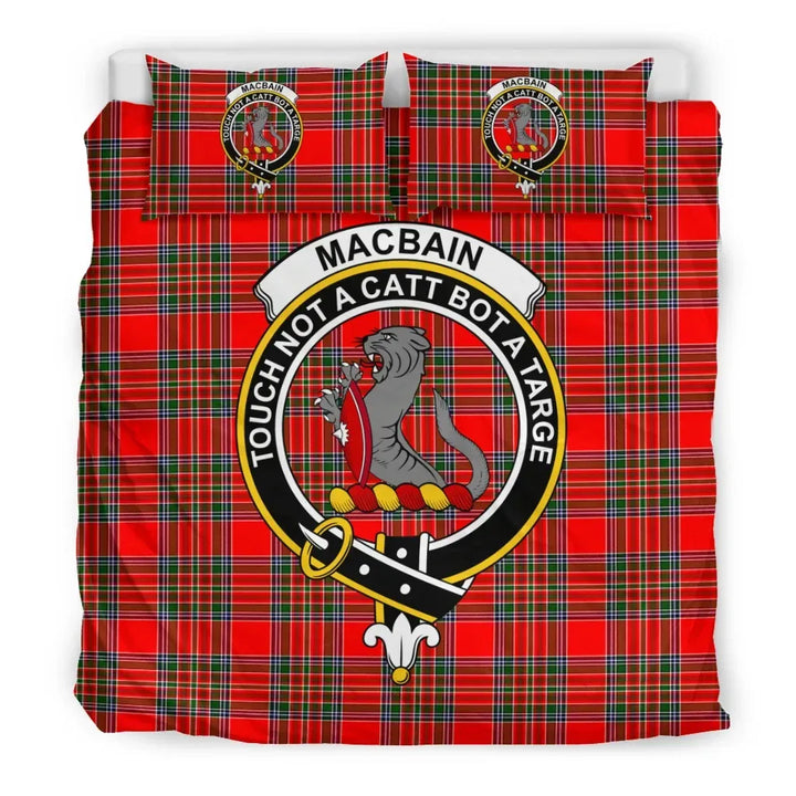 Scottish MacBain Clan Crest Tartan Bedding Set Tartan Plaid 3