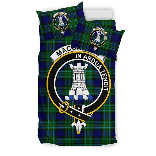 Scottish MacCallum Clan Crest Tartan Bedding Set Tartan Plaid 1