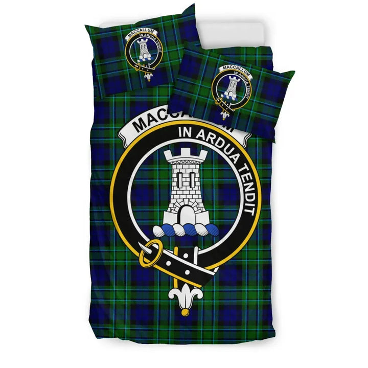 Scottish MacCallum Clan Crest Tartan Bedding Set Tartan Plaid 1