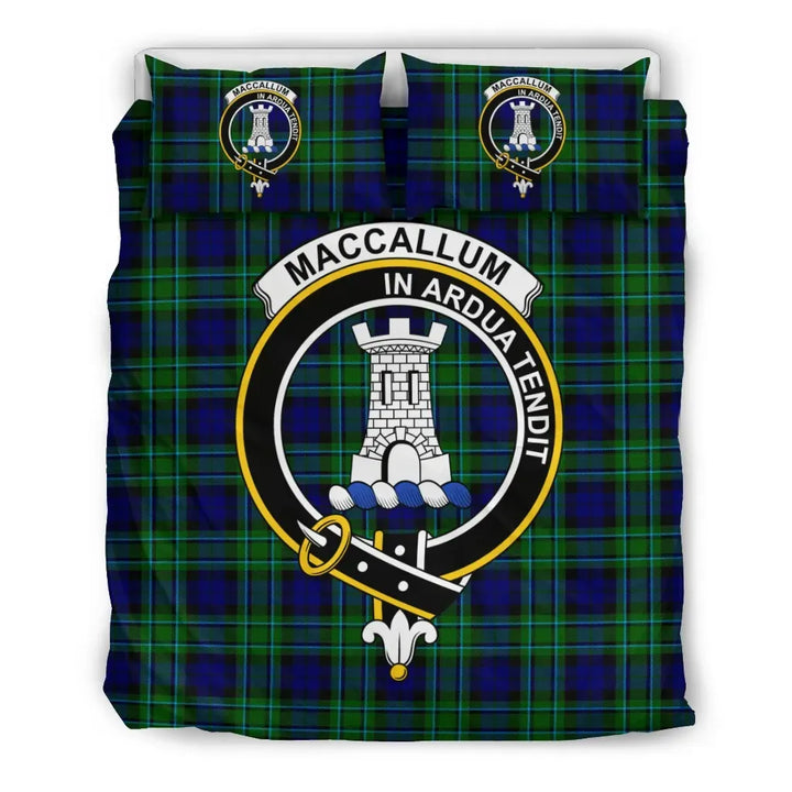 Scottish MacCallum Clan Crest Tartan Bedding Set Tartan Plaid 2