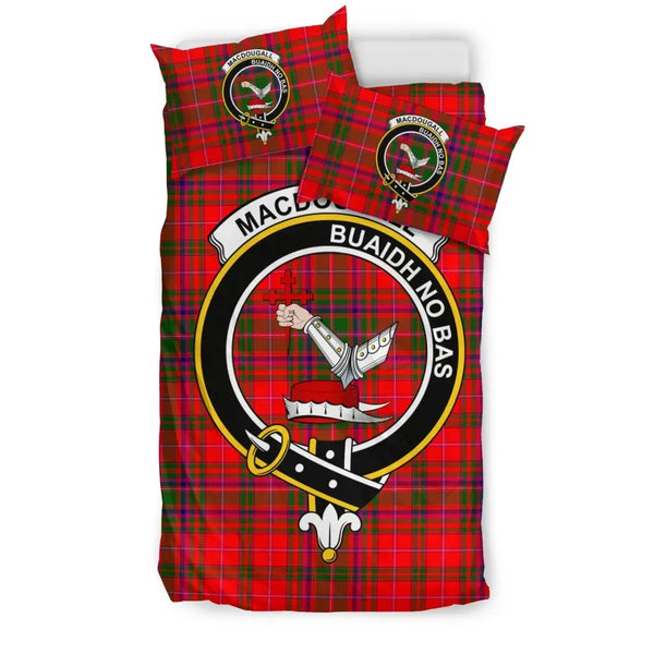 Scottish MacDougall Clan Crest Tartan Bedding Set Tartan Plaid 1