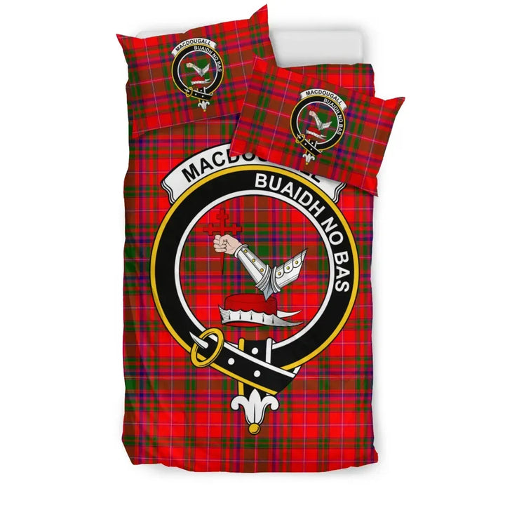 Scottish MacDougall Clan Crest Tartan Bedding Set Tartan Plaid 1
