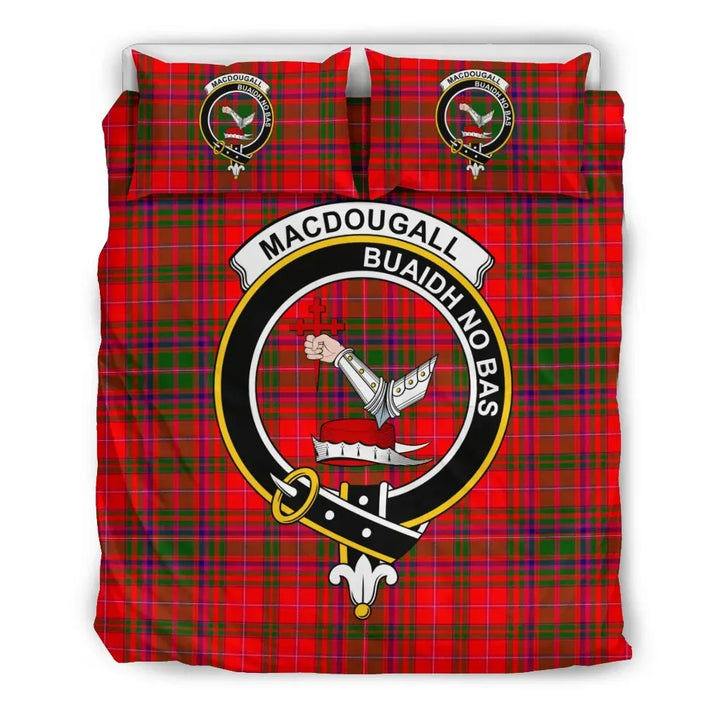 Scottish MacDougall Clan Crest Tartan Bedding Set Tartan Plaid 2