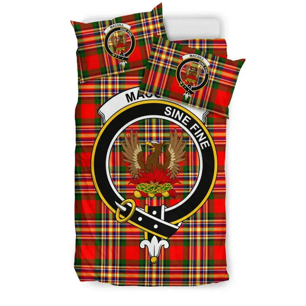 Scottish MacGill (Makgill) Clan Crest Tartan Bedding Set Tartan Plaid 1