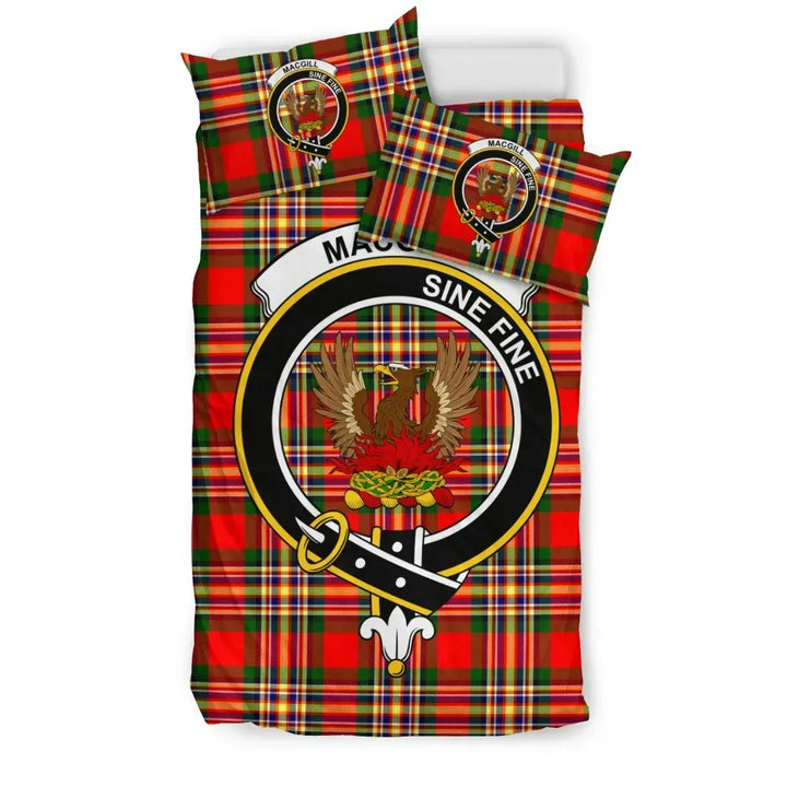 Scottish MacGill (Makgill) Clan Crest Tartan Bedding Set Tartan Plaid 1