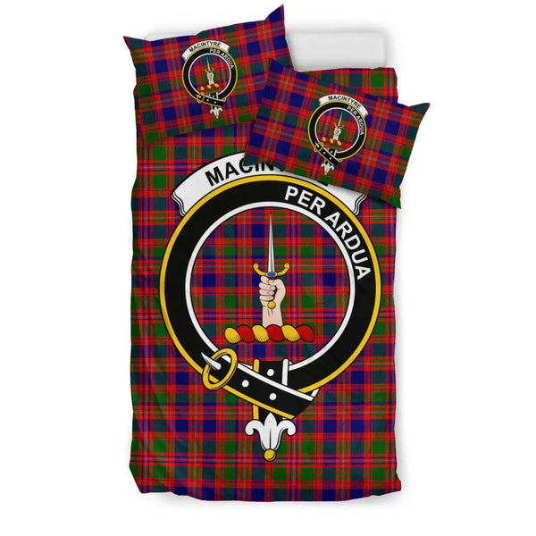 Scottish MacIntyre Clan Crest Tartan Bedding Set Tartan Plaid 1