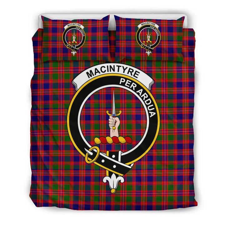 Scottish MacIntyre Clan Crest Tartan Bedding Set Tartan Plaid 2