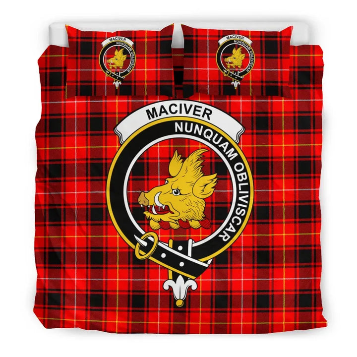 Scottish MacIver Clan Crest Tartan Bedding Set Tartan Plaid 3