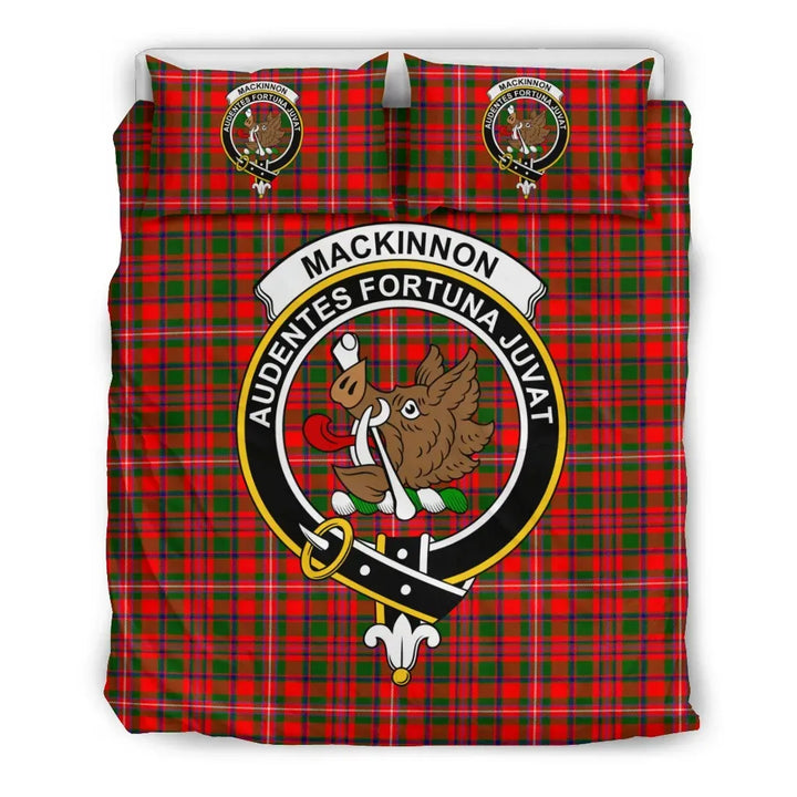 Scottish MacKinnon Clan Crest Tartan Bedding Set Tartan Plaid 2