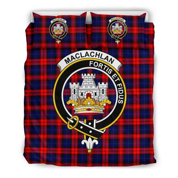 Scottish MacLachlan Clan Crest Tartan Bedding Set Tartan Plaid 2