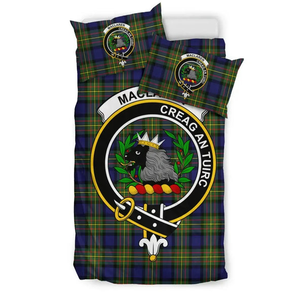 Scottish MacLaren Clan Crest Tartan Bedding Set Tartan Plaid 1