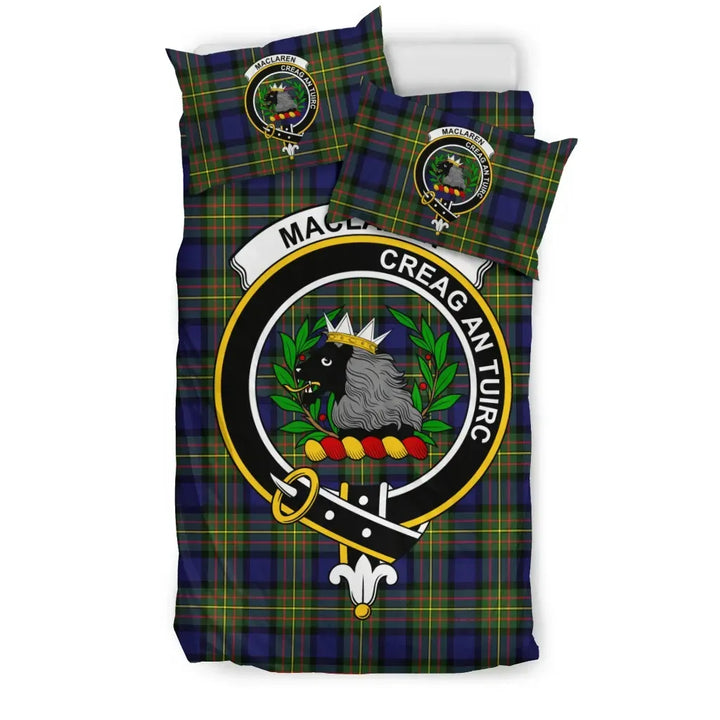 Scottish MacLaren Clan Crest Tartan Bedding Set Tartan Plaid 1