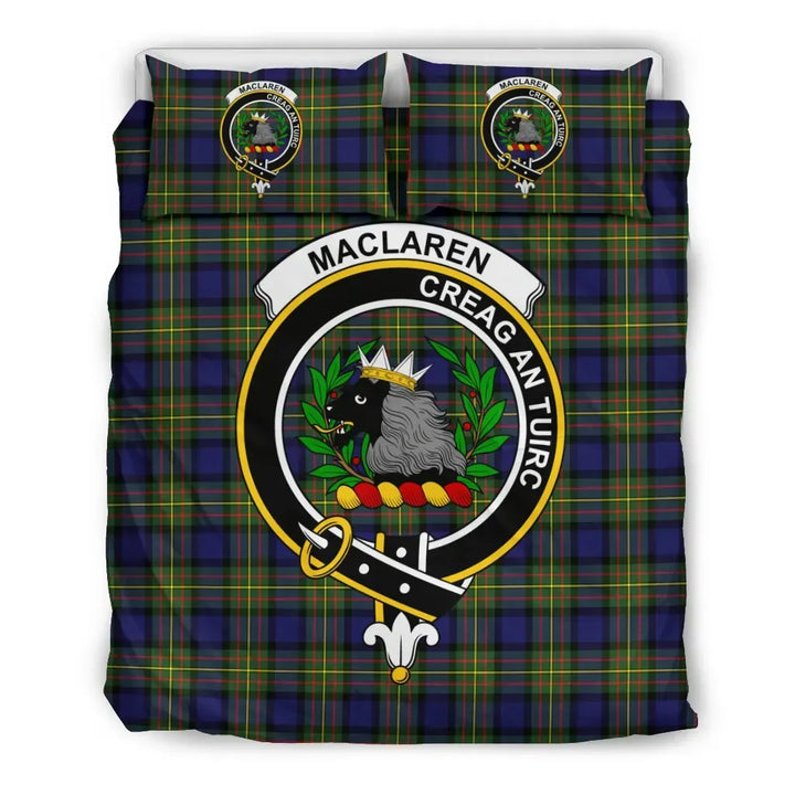 Scottish MacLaren Clan Crest Tartan Bedding Set Tartan Plaid 2