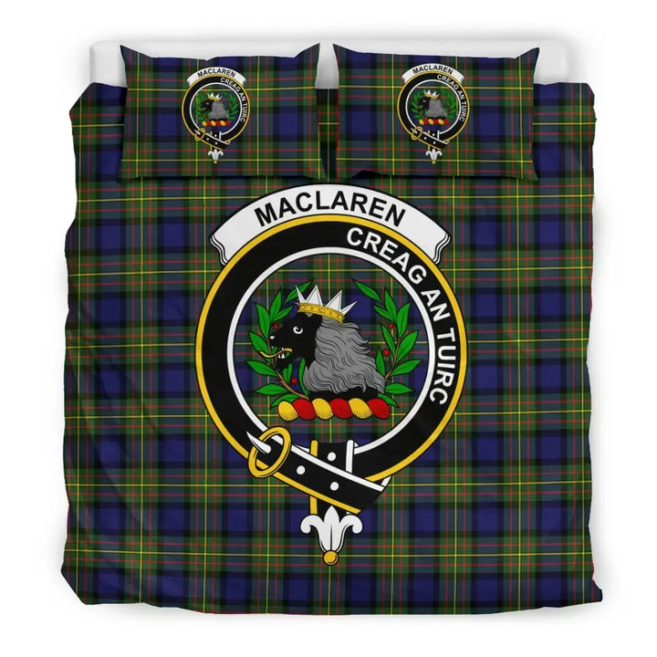 Scottish MacLaren Clan Crest Tartan Bedding Set Tartan Plaid 3