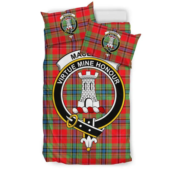 Scottish MacLean Clan Crest Tartan Bedding Set Tartan Plaid 1