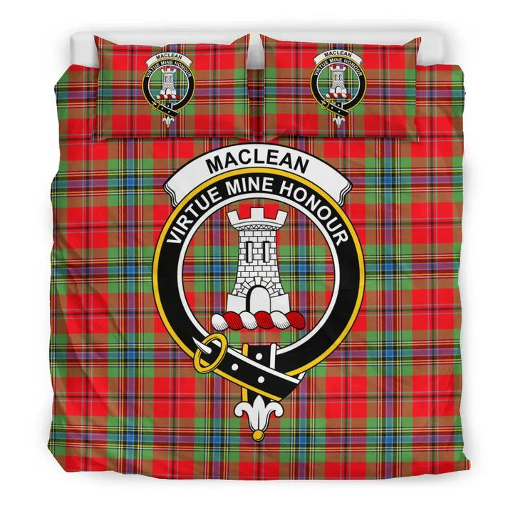 Scottish MacLean Clan Crest Tartan Bedding Set Tartan Plaid 3