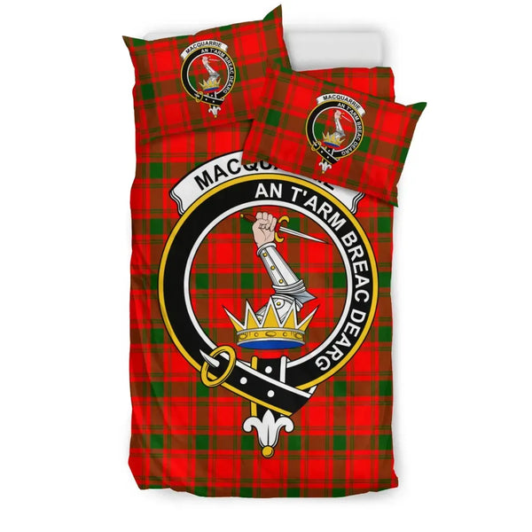Scottish MacQuarrie Clan Crest Tartan Bedding Set Tartan Plaid 1