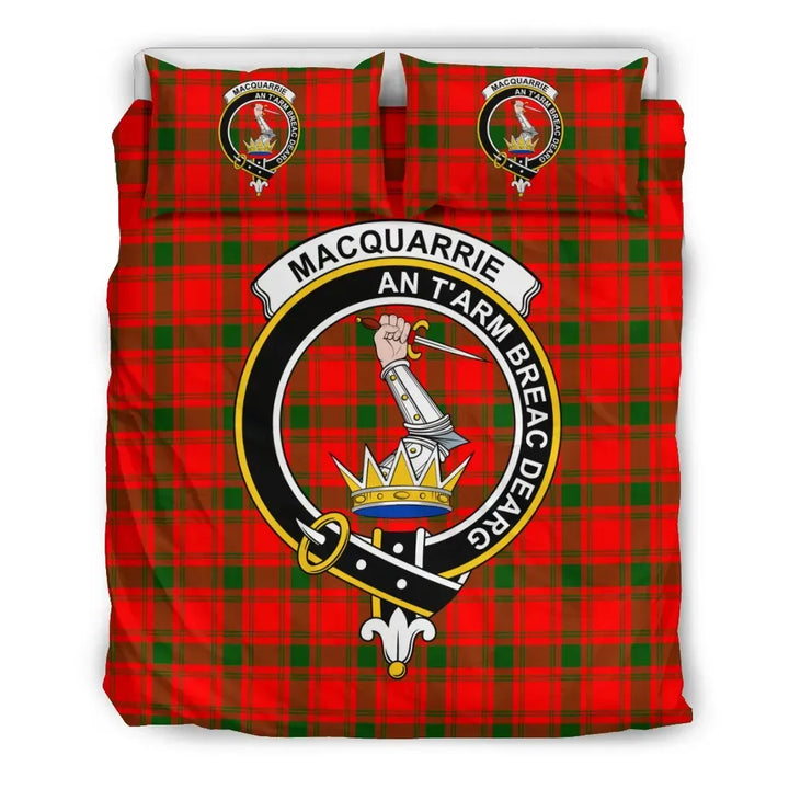 Scottish MacQuarrie Clan Crest Tartan Bedding Set Tartan Plaid 2