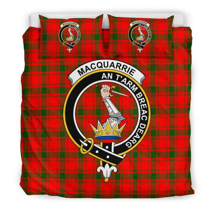 Scottish MacQuarrie Clan Crest Tartan Bedding Set Tartan Plaid 3