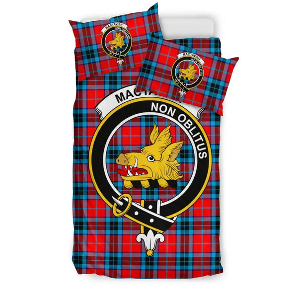 Scottish MacTavish Clan Crest Tartan Bedding Set Tartan Plaid 1