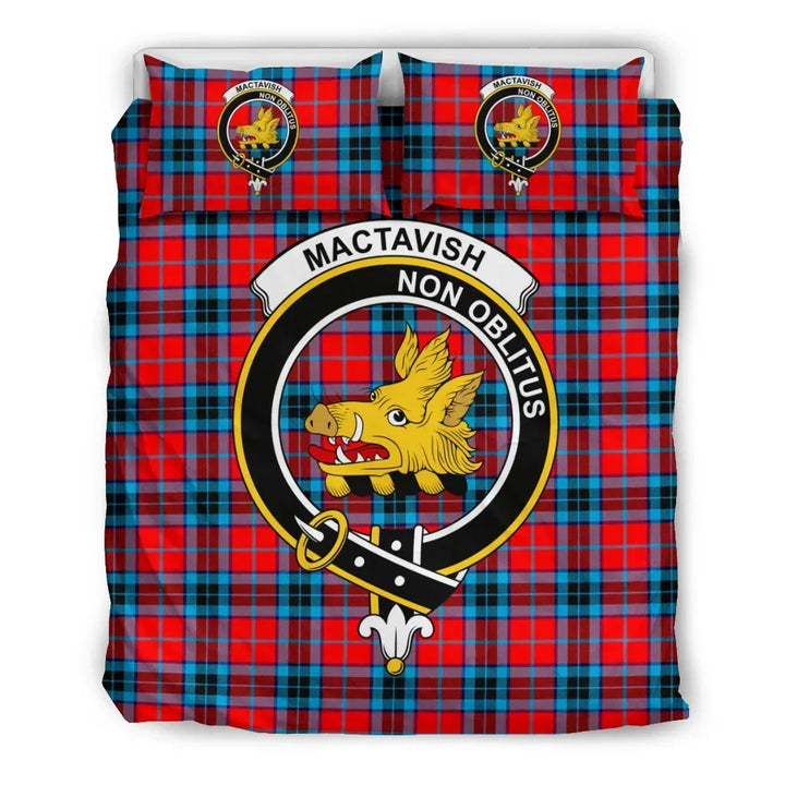 Scottish MacTavish Clan Crest Tartan Bedding Set Tartan Plaid 2