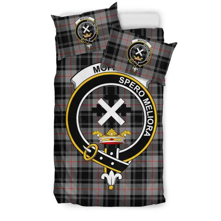 Scottish Moffat Clan Crest Tartan Bedding Set Tartan Plaid 1